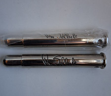 Vintage NRA .45-110 Silver Bullet Shaped Keychain Signed Tom Selleck Lot of 2 picture