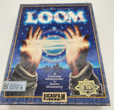 Loom Lucasfilm Games 1990 IBM PC 3.5 Floppy Big Box Brian Moriarty Incomplete picture