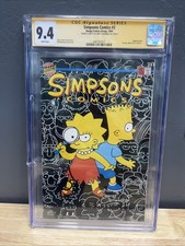 Simpson Comics #3 - Signed And BART Sketch By Matt Groening - CGC 9.4 picture