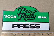 SCCA Sportscar Pro Rally Road Racing original 1982 PRESS decal sticker rare picture