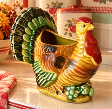 Vintage Rubens Originals Turkey Planter 6144 Japan Thanksgiving Ceramic MCM picture