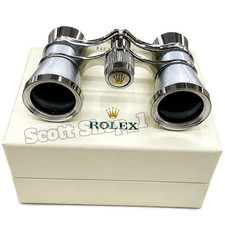 ROLEX Silver Opera Glasses Binoculars VIP Gift w/ Box Rare Luxury Collectible picture