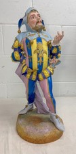 VERY LARGE antique 1800s handmade Edmé Samson Jester porcelain statue sculpture picture