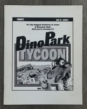 Dino Park Tycoon IBM Tandy MECC User Manual Only Vintage PC Game picture