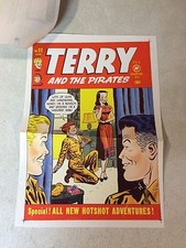 TERRY and the PIRATES #22 comic COVER ART original cover proof 1950 with INVOICE picture