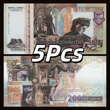 5PCS Russia Goznak Test Note/Specimen 2007, Dante's Divine Comedy, Large Size picture