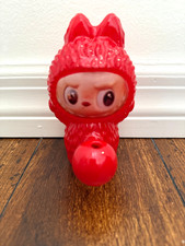 5” Premium Glass Water Pipe Art Labubu Red picture