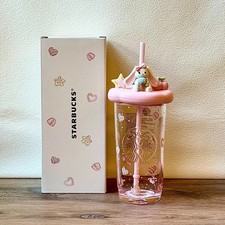 Starbucks 2026 China Summer Dessert Party 17oz Heart Glass Straw Tumbler picture