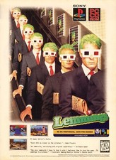 Lemmings 3D 3 D Playstation 1 PS1 PC Big Box 1996 Game Promo Ad Art Print Poster picture