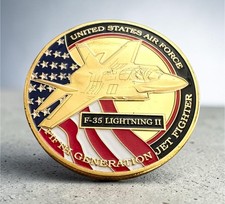 U S AIR FORCE F-35 Lightning II Challenge Coin ·IN STOCK· ·FAST SHIPPING· ·NEW· picture