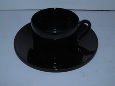 Taito UNO 1979 Emilio Bergamin Black Coffee Tea Cup & Saucer - Italy picture