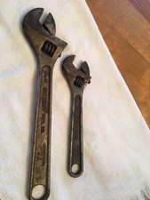 Vintage/Antique 2 Adjustable CRESCENT WRENCHES by Crescent Tool Co picture
