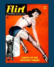 APRIL 1950 Flirt Fresh Magazine Cover DANCE OF A VOODOO VIRGIN 8x10 Photo picture