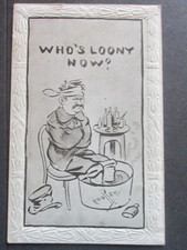 Who's Loony Now? Comic/Vtg Unused Postcard. Cropsy picture