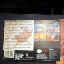 The Lion King Nintendo NES 1994 Complete CIB picture
