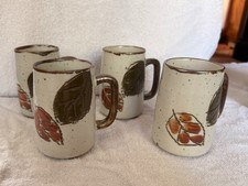 Vintage 70's Japanese Otagiri Stoneware Mugs- set of 4 picture