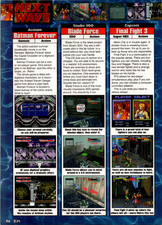 Vintage 1995 NEXT WAVE Magazine Article Batman Forever Final Fight 3 Blade Force picture