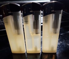 3 NEW Rare CLEAR Clipper Super Lighters Race Trac All Prefilled & Refillable picture
