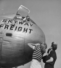 Pilot Jack Cornelius National Skyway Freight Corporation says good- Old Photo picture
