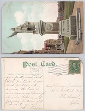 Scranton PA Columbus Monument Postcard 1922 Postmarked 1 Cent Franklin Stamp picture