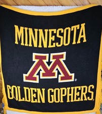 Vintage JC Knitwear Minnesota Golden Gophers Blanket Tapestry 54”x62” Made USA picture