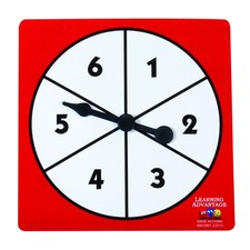 LEARNING ADVANTAGE 1-6 Number Spinners - Set of 5 - Arrow Spinner for Games - Fr picture