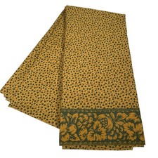 Vintage Frette Yellow Green Bohemian Retro Bedding Floral Print King Flat Sheet picture
