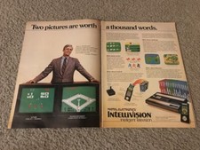 Vintage 1981 INTELLIVISION Game System Console Print Ad 1980s GEORGE PLIMPTON picture