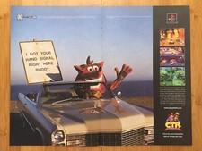 1999 CTR Crash Team Racing PS1 Print Ad/Poster Authentic Crash Bandicoot Pop Art picture