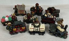 Boyds Bears Christmas Train 9 Pc Set Casey Whistlestop Holiday Express Complete picture