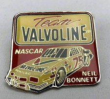 Vintage Neil Bonnett #75 Team Valvoline NASCAR Pontiac Hat Lapel Pin NOS 1980s picture