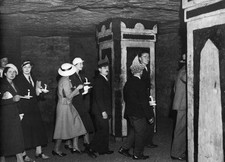 The Visit Of The Catacomb Paris 1935 Historic Old Photo picture