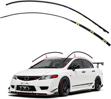 Left & Right Molding Drip Side Set Compatible with Honda Civic 2006-2011 Windshi picture