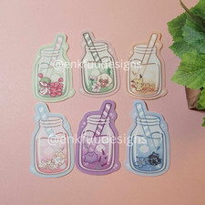Cute Flower Drinks Pokemon Stickers | Holographic | Waterproof picture