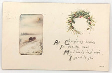 F A Owen Co Christmas Postcard Series 1411B Antique 1910s Posted Jacksonville IL picture