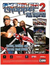 2005 American Chopper 2 Print Ad Full Throttle Video Game Paul Teutul Sr Jr Rick picture