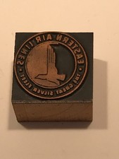 Vintage Eastern Air Lines Copper Letterpress Printing Block Airline Advertising picture