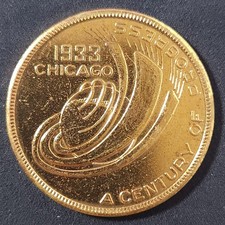 1933 Chicago World's Fair Token Century of Progress Oak Park Day Participant picture
