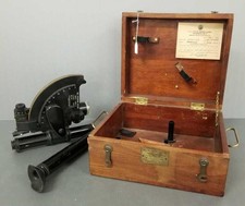 WWII U.S. Navy Ball Recording Sextant Mergenthaler + 1944 WOOD BOX RARE LOOK picture