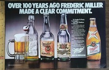 1985 Miller Beer High Life Vintage 2-Page Magazine Ad Bottle History Breweriana picture