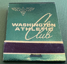 Washington Athletic Club Matchbook, Seattle Vintage, Unstruck, Super Nice Green picture