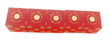 Vintage LAS VEGAS  Casino Las Vegas Dice Red Stick Of 5 Dice # 240 picture