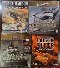 RETRO WWII GAME PC LOT - Flight & Tank Sims - Pearl Harbor/Panzer/Luftwaffe CIB picture