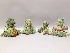 Vintage Enesco Calico Kittens Lot of 4 Priscilla Hillman 1992 Cat Figurines picture