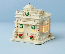 Lenox Mistletoe Park FLOWER SHOP Village Treasures LIT Figurine NEW IN BOX picture