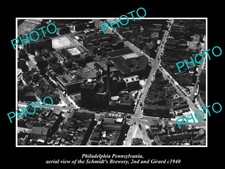 Philadelphia Pa Aerial View Of Schmidt Brewery 1940 Large Historic Old Photo picture