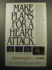 1994 Capcom Wizardry VI Video Game Advertisement - Make plans for a heart attack picture