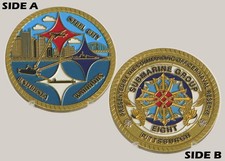 Submarine Group Eight Pittsburgh Steel City Undersea Challenge Coin  3#E picture