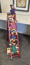 1994 Mr Christmas Mickey's Tree Trimmers Animated  4’ Ladder  WORKS  ALL PARTS picture