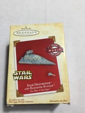 NEW Star Destroyer and Blockade Runner Star Wars Ornament Hallmark Keepsake 2004 picture